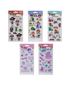 Dks Stiker me figura puffy 10x22cm, miks