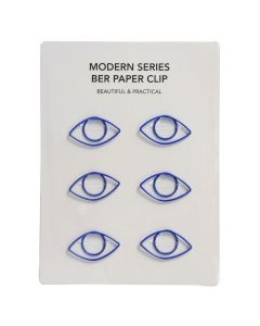 Paper clips, blue, 6 pieces