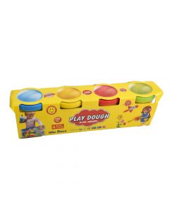 Plastelinë, Play Dough, plastelinë dhe plastikë, 21.5x5.5x4 cm, e verdhë dhe e kuqe, 4 copë