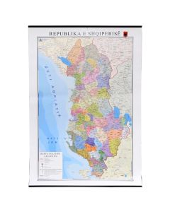 Political map of Albania 100x70 cm