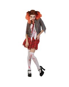 Kostum Halloween për femra,"High School", M, kuq-bardhe-gri