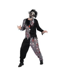 Kostum Halloween për meshkuj ,"Bloody clown",M, zi-gri