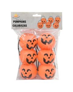 Mini pumpkin, 6 cm, plastic, 6 pieces