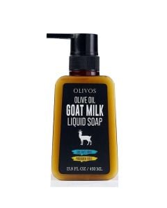 Liquid soap, with olive oil and goat milk, Olivos, which helps revitalize the skin