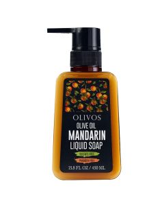 Liquid soap, with olive oil and mandarin extract, Olivos, for body and hands