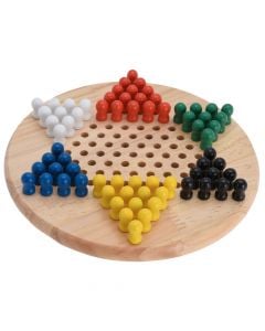 Lojë tavoline Sternhalma Chinese Checkers, Free and Easy, dru, 22.5x22.5x4.2 cm, mikse, 1 copë