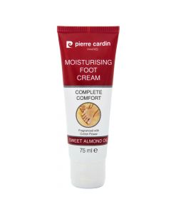 Moisturizing foot cream, Pierre Cardin, plastic, 75 ml, red, 1 piece