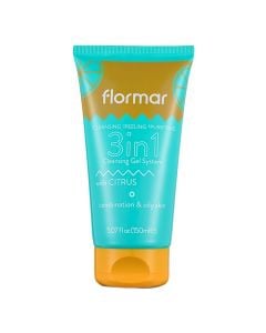 Facial cleansing gel, Flormar, plastic, 150 ml, orange and blue, 1 piece
