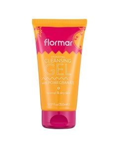 Facial cleansing gel, Flormar, plastic, 150 ml, pink and orange, 1 piece