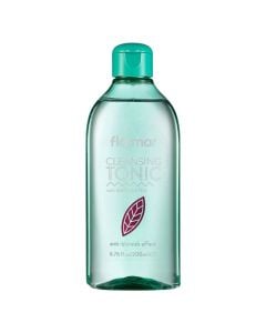 Face cleansing tonic, Flormar, plastic, 200 ml, turquoise and transparent, 1 piece