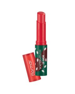 Lip balm with watermelon, Flormar, plastic, 3 ml, green and red, 1 piece
