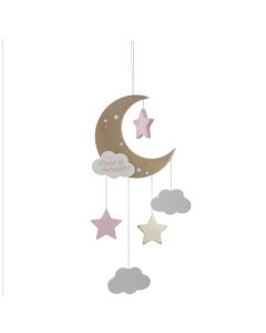 Hanging decoration for children, moon, 43 cm