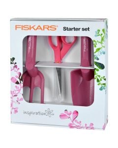 Fiskars Set  for Garden tools 3pcs, FISKARS, steel/plastic, pink
