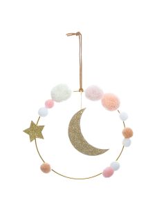 Decorator for children's room, with moon, 18x2 * 29 cm, metal