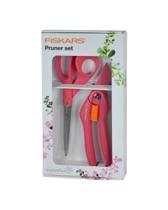 Pruning shears 2 piece, FISKARS, special steel, rose, 15 cm