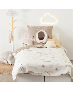Bed cover set 140x200 cm, + Pillow 65x65 cm, bear