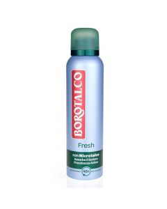 Antiperspirant spray, Fresh, Borotalco, plastic and metal, 150 ml, white and green, 1 piece