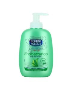 Sapun i lëngshëm anti-bakterial për duart, Neutro Roberts, plastikë, 200 ml, mente dhe e gjelbër, 1 copë