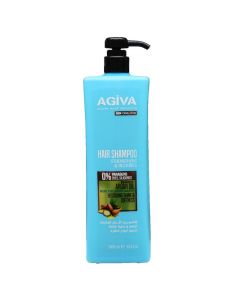 Shampoo with argan oil, Agiva, plastic, 1000 ml, light blue, 1 piece