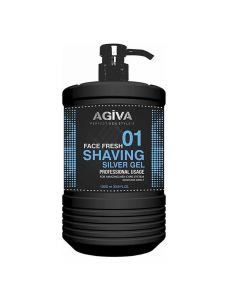Shaving gel, Agiva, plastic, 1000 ml, black and blue, 1 piece