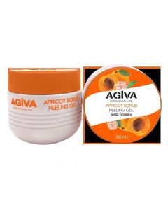 Body gel, for cleansing and massaging, Agiva, plastic, 350 ml, white and orange, 1 piece