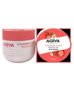 Body gel, for cleansing and massaging, Agiva, plastic, 350 ml, white and pink, 1 piece