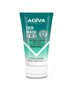 Face mask 3 in 1, Agiva, plastic, 150 ml, blue, 1 piece