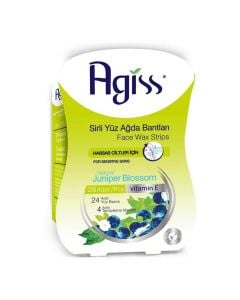 Wax strips for face depilation, Agiss, plastic, 11x7x3 cm, green, 28 pieces