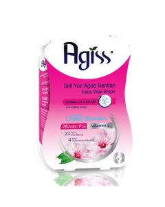 Wax strips for face depilation, Agiss, plastic, 11x7x3 cm, pink, 28 pieces