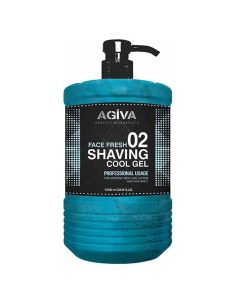 Shaving gel, Agiva, plastic, 1000 ml, black and blue, 1 piece