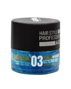 Extra Strong Hair Gel, Agiva, plastic, 200 ml, black and blue, 1 piece