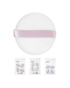 Silicone powder puff, with ribbon, Miniso, silicone and sponge, miscellaneous, 4 pcs