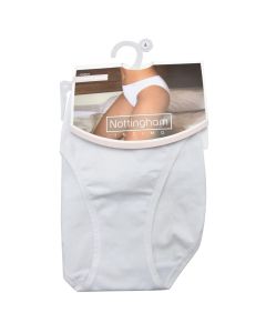 Mbathje për femra, Slip Mini Carla, Nottingham, pambuk bielastik, XXL/6, e bardhë, 1 copë