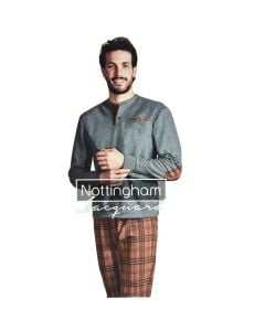 Pajamas for men, NTG, Nottingham, polyester and cotton, S/3, gray, 1 pair