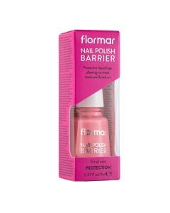 Nail polish barrier, Flormar, glass and plastic, 11 ml, pink, 1 piece