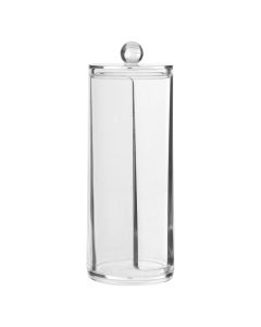 Mbajtëse për peceta pastrimi makeup-i, polistiren, 20x7.5x7.5 cm, transparente, 1 copë