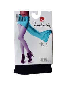 Pantyhose for women, Pierre Cardin, nylon and elastane, standard, black matte, 1 pair