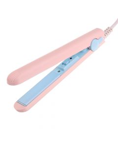 Electric hair straightener, Miniso, plastic and metal, 20×2.5×3.7 cm, pink and blue, 1 piece