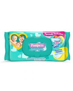 Wet wipes for babies Sun & Moon, Pampers, polyester, 13x22x5 cm, green, 50 pieces