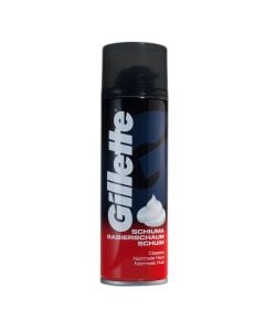 Classic shaving foam, Gillette, plastic and metal, 300 ml, black and red, 1 piece