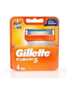 Koka për brisk rroje për meshkuj Fusion 5, Gillette, plastikë dhe inoks, 11x10.5x2 cm, portokalli, 4 copë