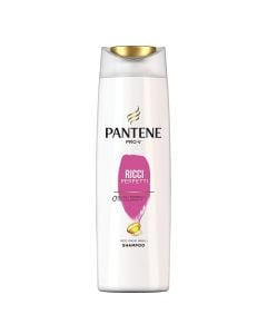 Shampo për flokë kaçurrela, Pantene, plastikë, 225 ml, e bardhë dhe rozë, 1 copë