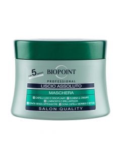 Hair mask for straight hair, Biopoint, plastic, 250 ml, green, 1 piece