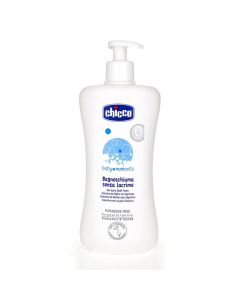 Baby body shampoo, Chicco, plastic, 500 ml, white and blue, 1 piece