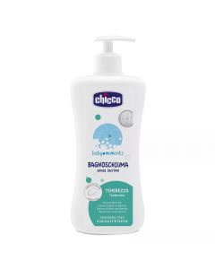 Baby body shampoo, Chicco, plastic, 500 ml, white and green, 1 piece