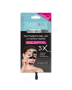 Detoxifying face mask, Clinians, plastic, 20 ml, black, 1 piece