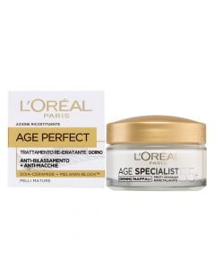 Anti-wrinkle cream for face treatment during the day, L'Oreal, plastic, 50 ml, gold, 1 piece