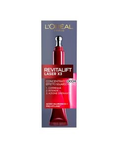 Revitalift eye treatment regenerating cream, L'Oreal, plastic, 15 ml, red, 1 piece