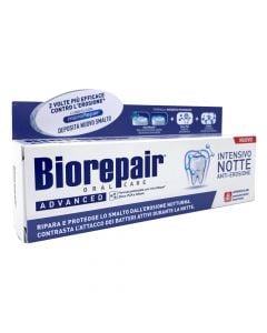 Anti-erosion toothpaste, Biorepair, plastic, 75 ml, white and blue, 1 piece
