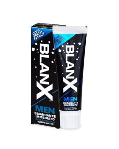 Pastë dhëmbësh me efekt zbardhues për meshkuj, Blanx, plastikë, 75 ml, e zezë dhe blu, 1 copë